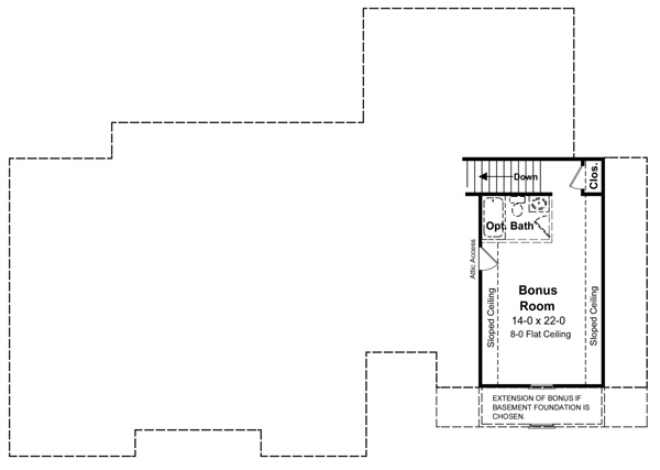 2nd Level Floorplan image of The King Road House Plan