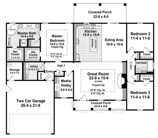 1st Level Floorplan image of The Innswood House Plan
