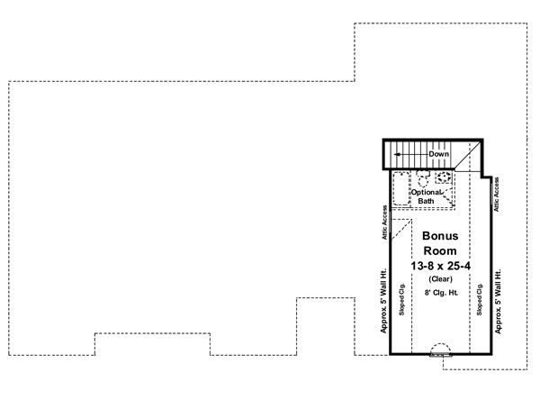 2nd Level Floorplan image of The Hedgewood House Plan