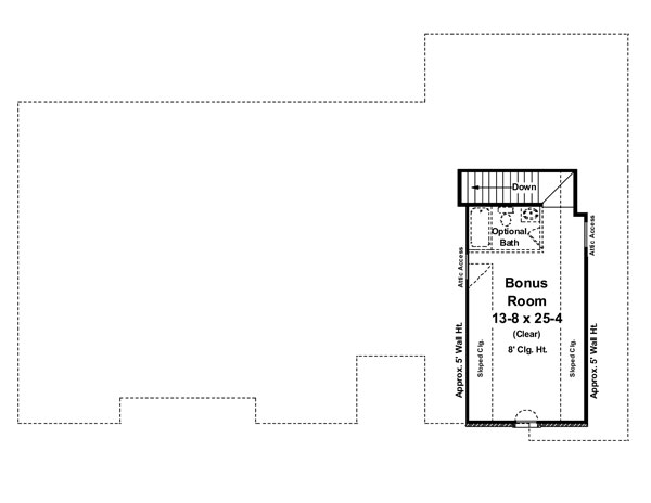 2nd Level Floorplan image of The Evergreen House Plan