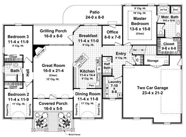 1st Level Floorplan image of The Richton Lane House Plan