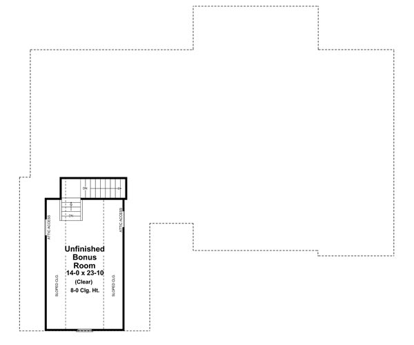 Bonus Room Floorplan image of The Forrest Wood House Plan