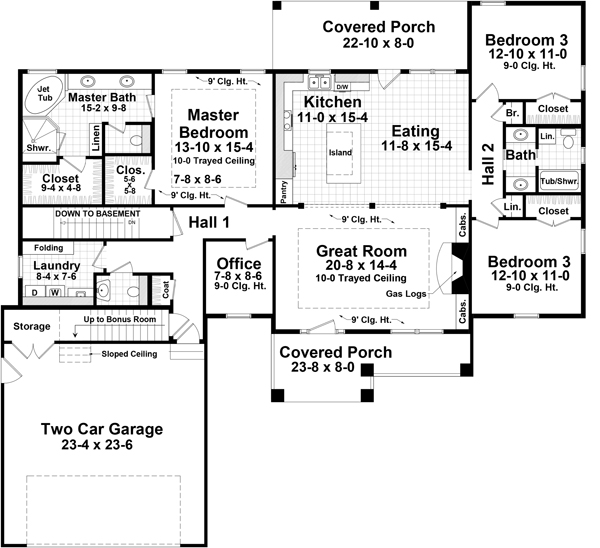 Floorplan image of Wilson's Cove House Plan