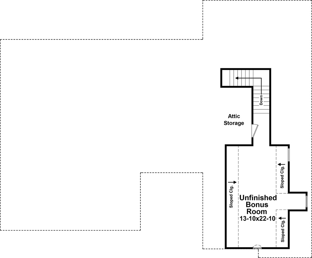 Bonus Room Floorplan image of The Forrest Woods House Plan