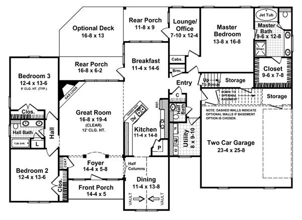 1st Level Floorplan image of The Cherry Creek House Plan