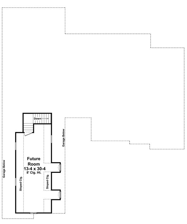Bonus Room Floorplan image of Jacob's Landing House Plan