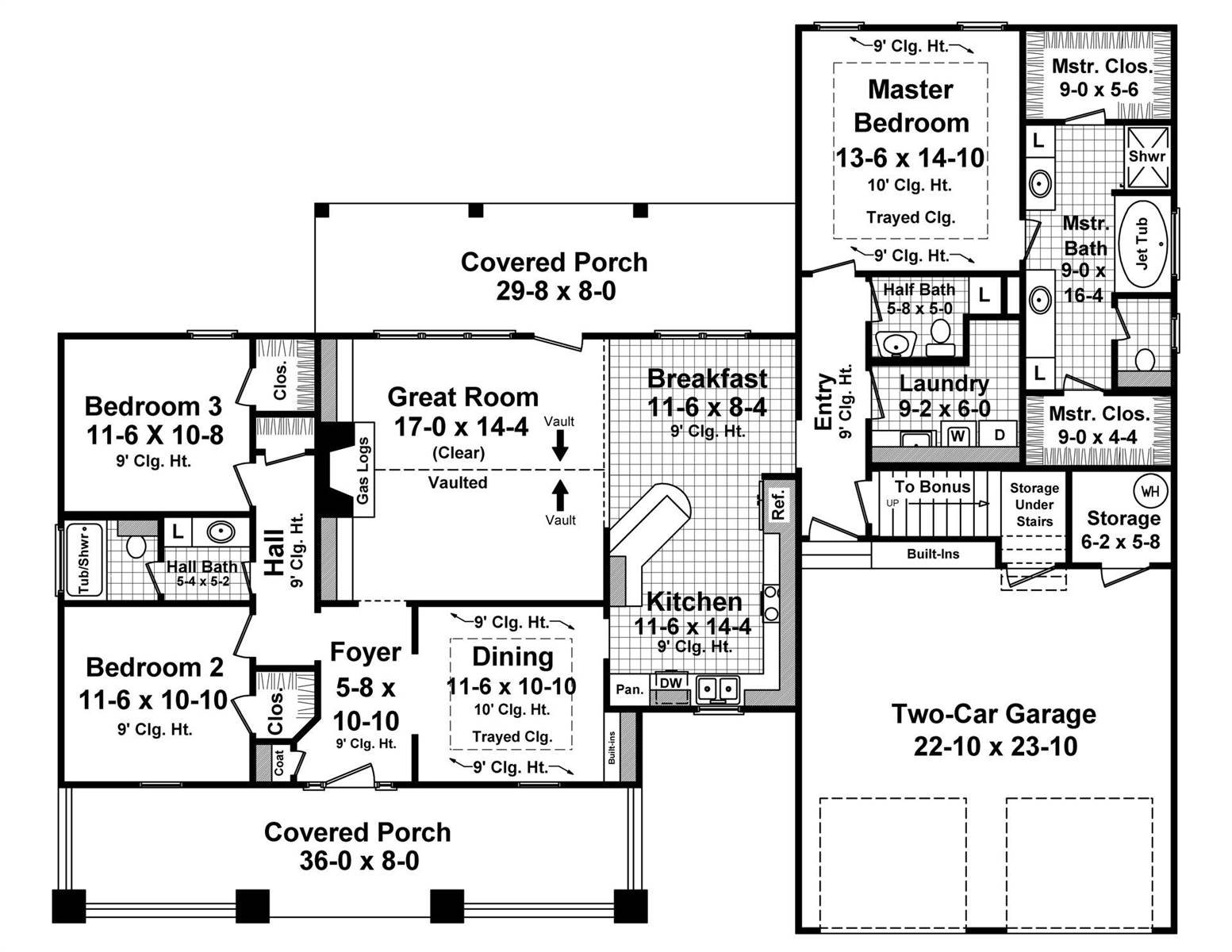 1st Floor image of The Walnut Ridge House Plan