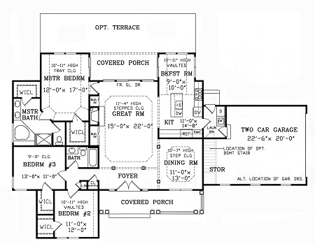 First Floor Plan image of WILSON House Plan