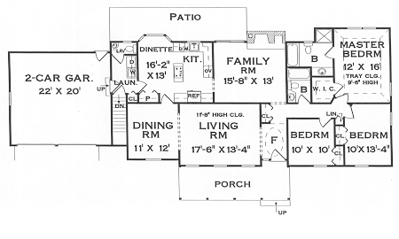 First Floor Plan image of ALMA II House Plan