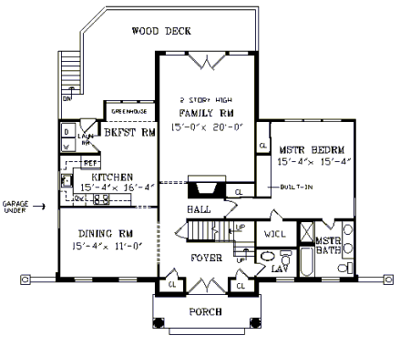 First Floor Plan image of MONTICELLO House Plan