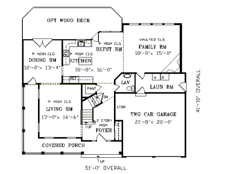 First Floor Plan image of LEXINGTON House Plan