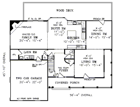 First Floor Plan image of GARFIELD II House Plan