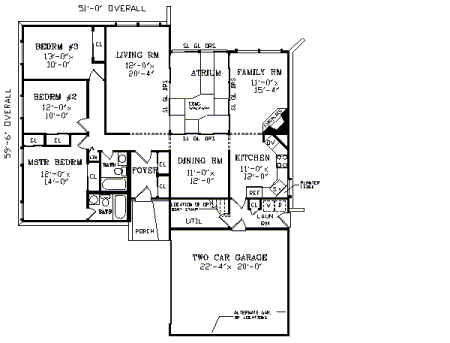 First Floor Plan image of DOGWOOD House Plan