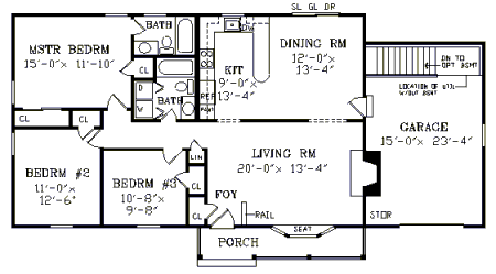 First Floor Plan image of TIMBERWOOD House Plan