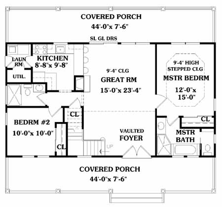 First Floor Plan image of LAKESIDE House Plan