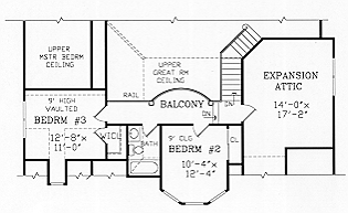 Second Floor Plan image of CLIFTON House Plan