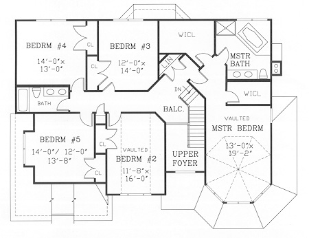 Second Floor Plan image of GETTYSBURG II House Plan