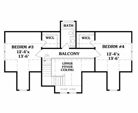 Optional Second Floor image of LAKESIDE House Plan