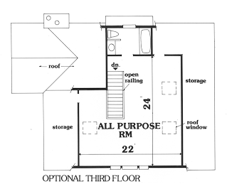 Third Floor Plan image of ELLIE House Plan