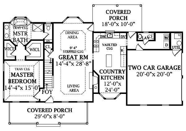 First Floor Plan image of LUDLOW  II House Plan