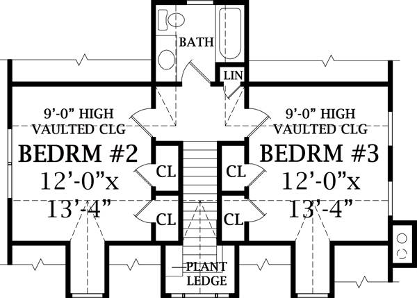 Second Floor Plan image of LUDLOW  II House Plan