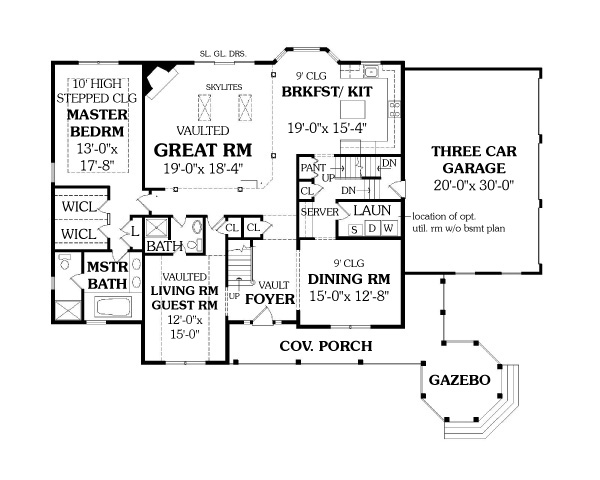 First Floor Plan image of WYNWOOD I House Plan