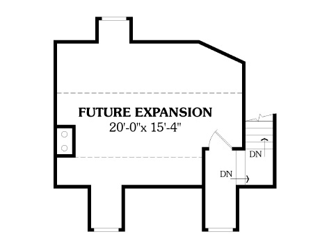 Second Floor Plan image of LEWISBURG RANCH House Plan