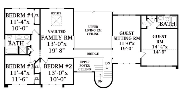 Bonus Second Floor Plan image of WESTFIELD House Plan