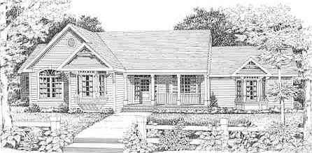 Front Rendering image of FLORESTON House Plan