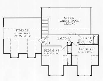 Second Floor Plan image of CARNATION House Plan
