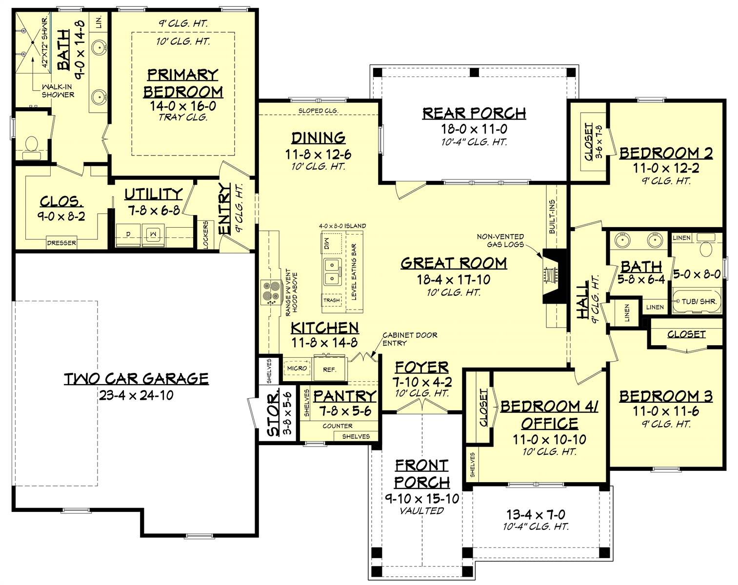 Floor Plan image of Green Hills House Plan