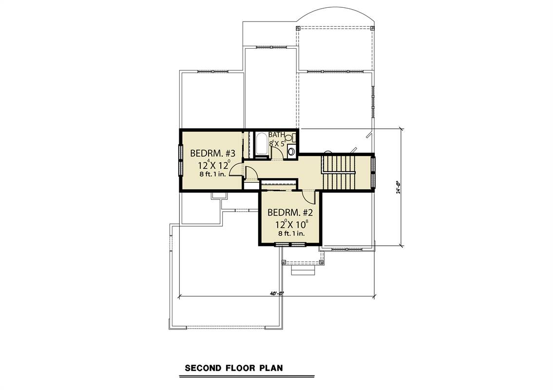 2nd Floor image of Craftsman 305 House Plan