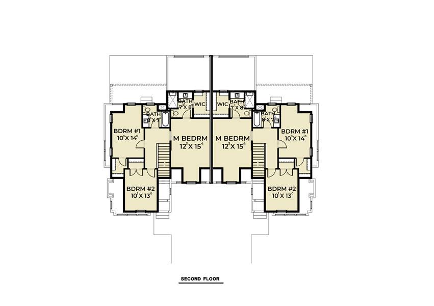 2nd Floor image of Duplex B House Plan
