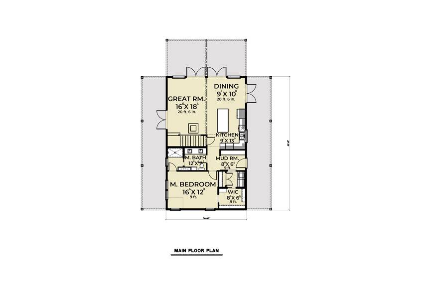 1st Floor image of Northwest 628 House Plan