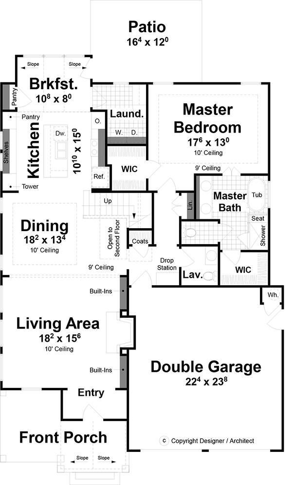 1st Floor image of Wimbly House Plan