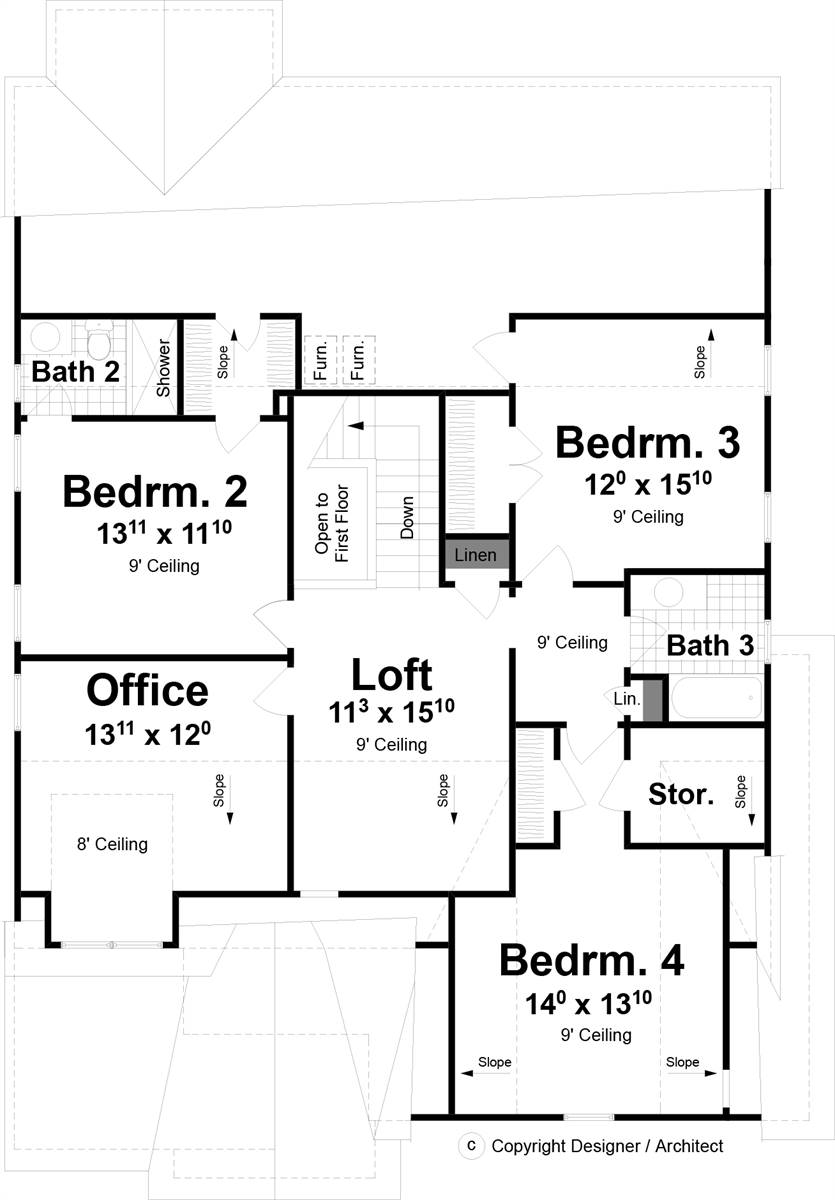 2nd Floor image of Wimbly House Plan