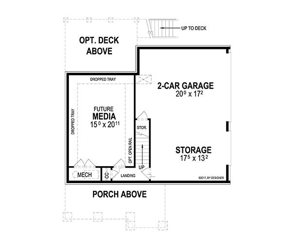Lower Level image of Deerfield II House Plan