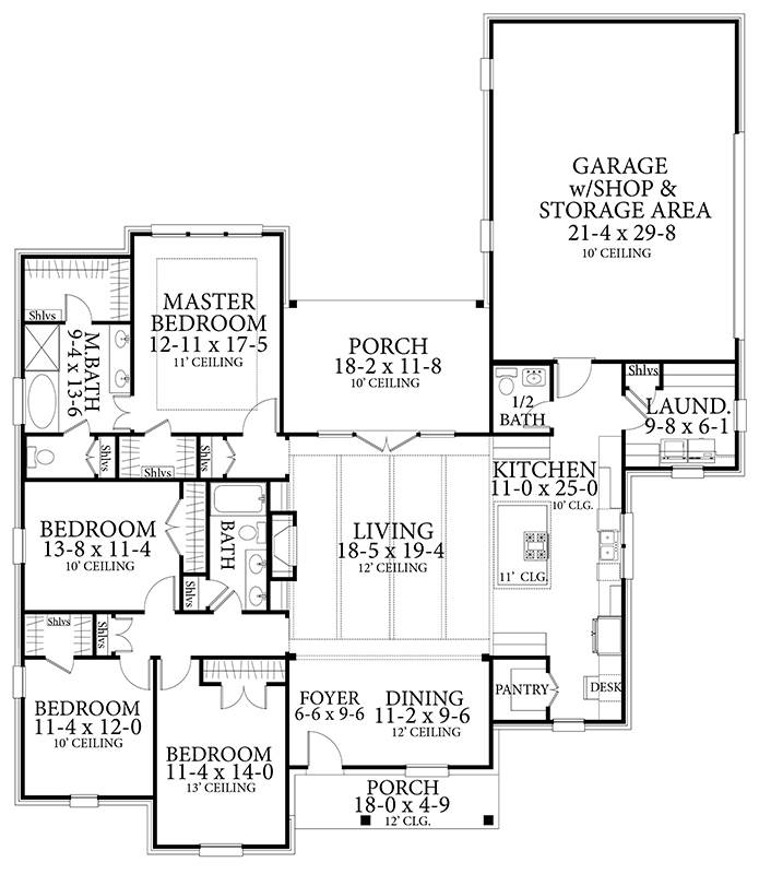 Floor Plan image of Greystone House Plan