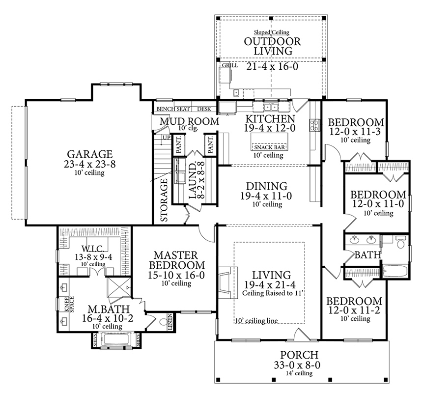 Main Floor Plan image of Magnolia House Plan