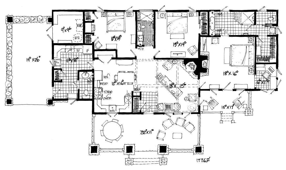 Floor Plan image of Stonehaus House Plan