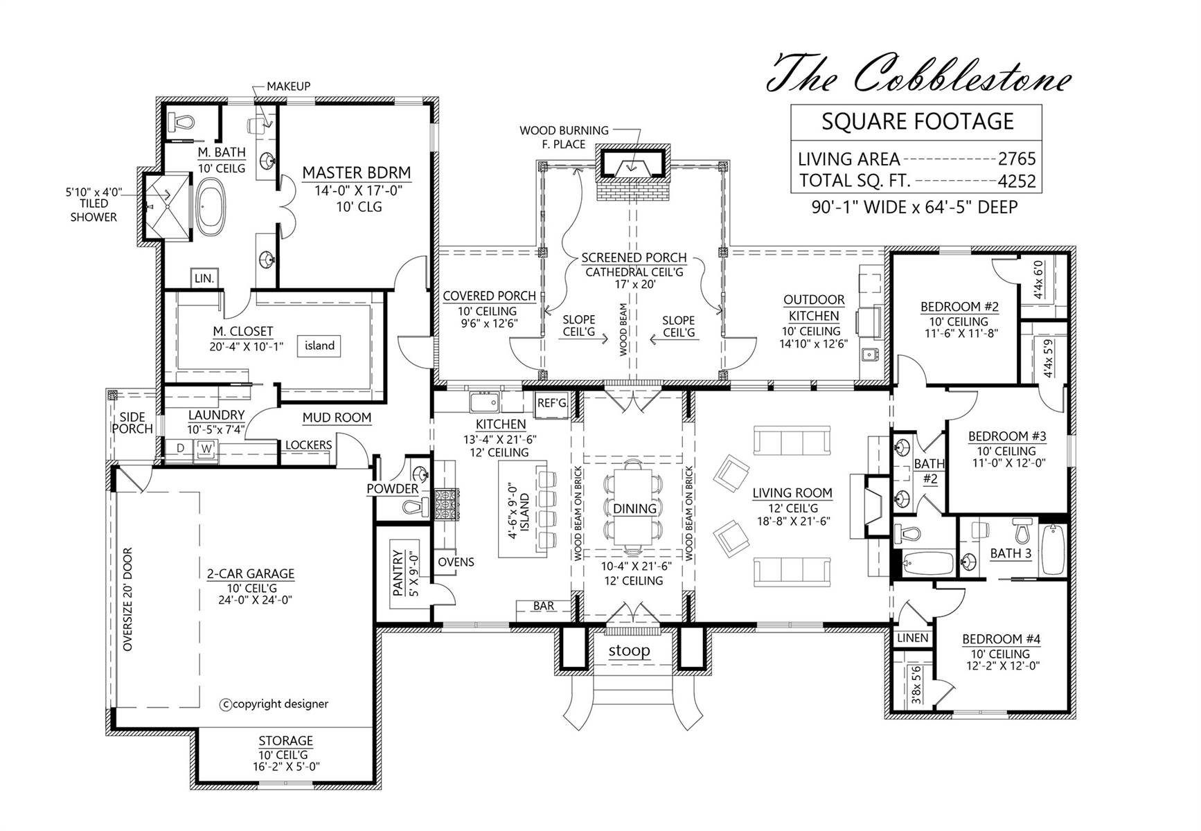 1st Floor image of The Cobblestone House Plan