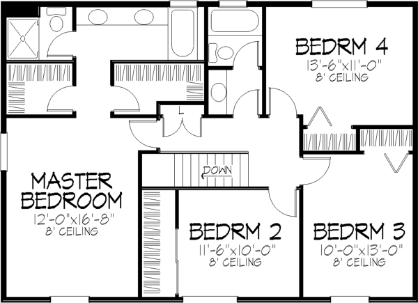 Upper Floor Plan image of The Denver House Plan