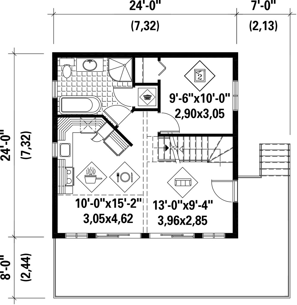 1st Floor Plan image of Okemo House Plan