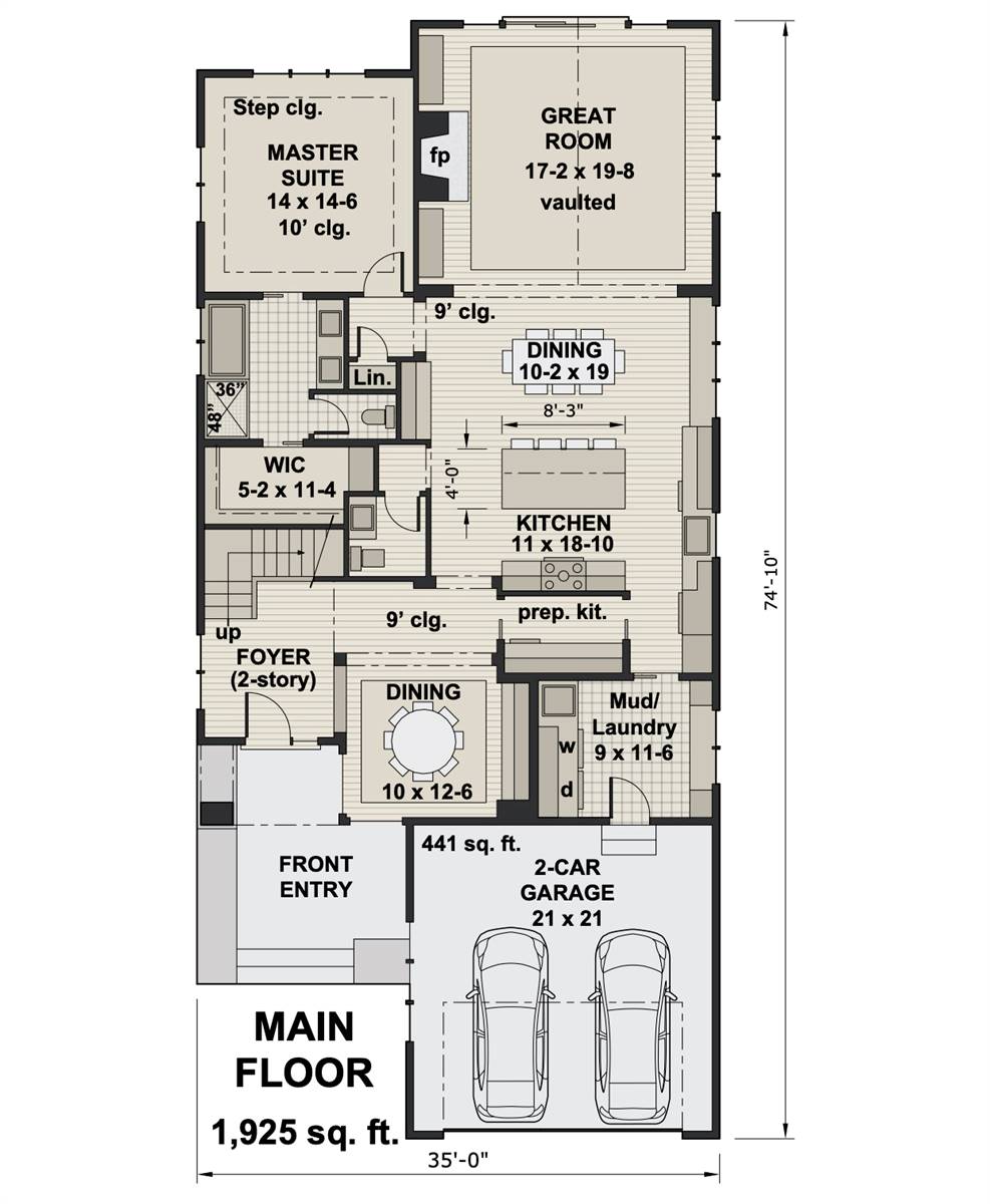 1st Floor image of Ellsworth House Plan