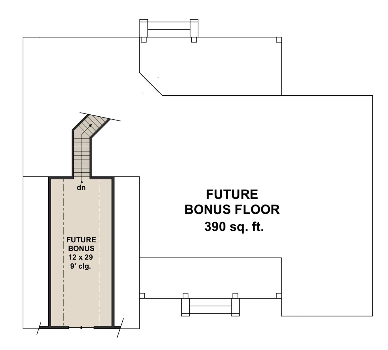 Bonus Floor Plan image of Glocester House Plan