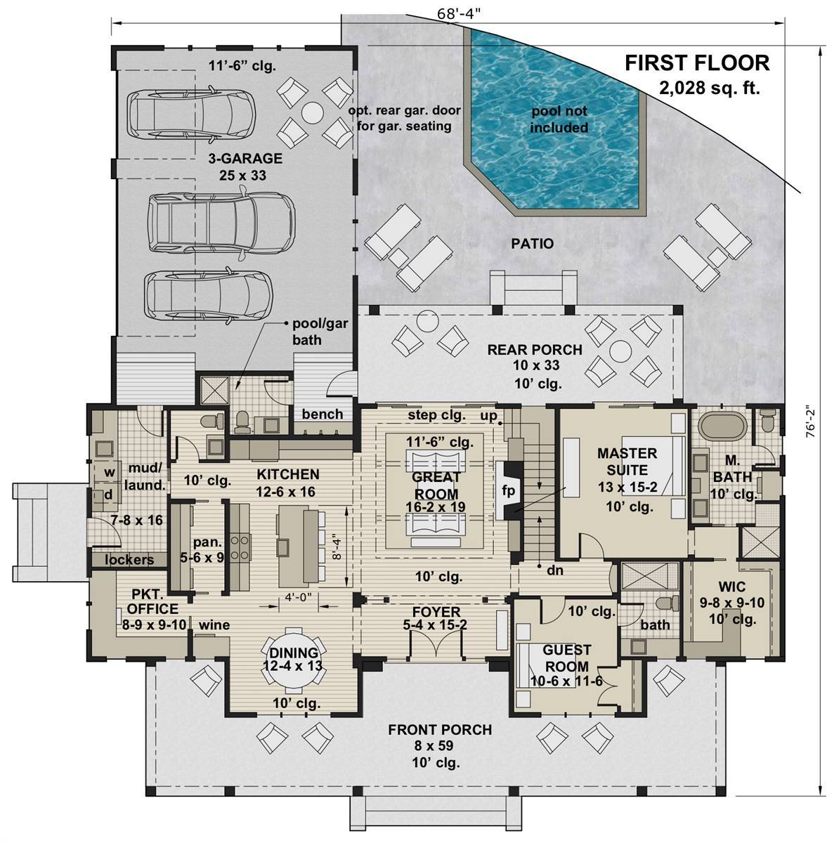 1st Floor image of Millerville House Plan