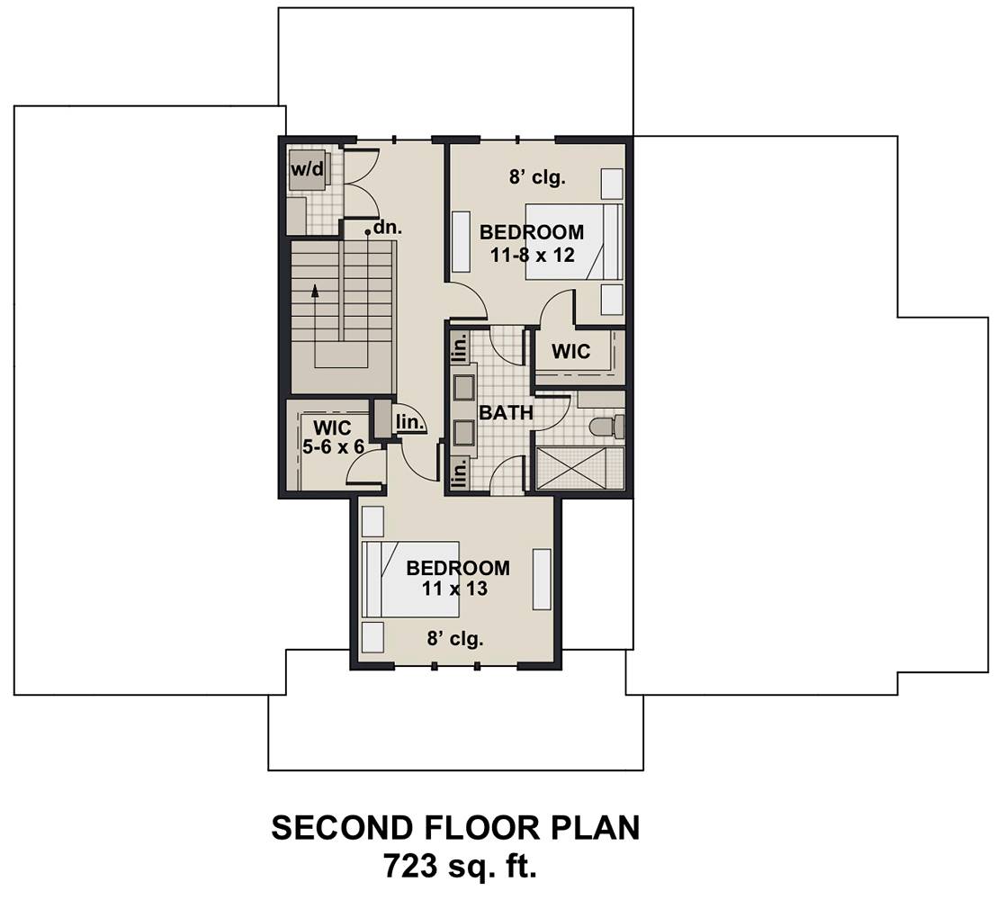 2nd Floor Plan image of Hidden Brook House Plan