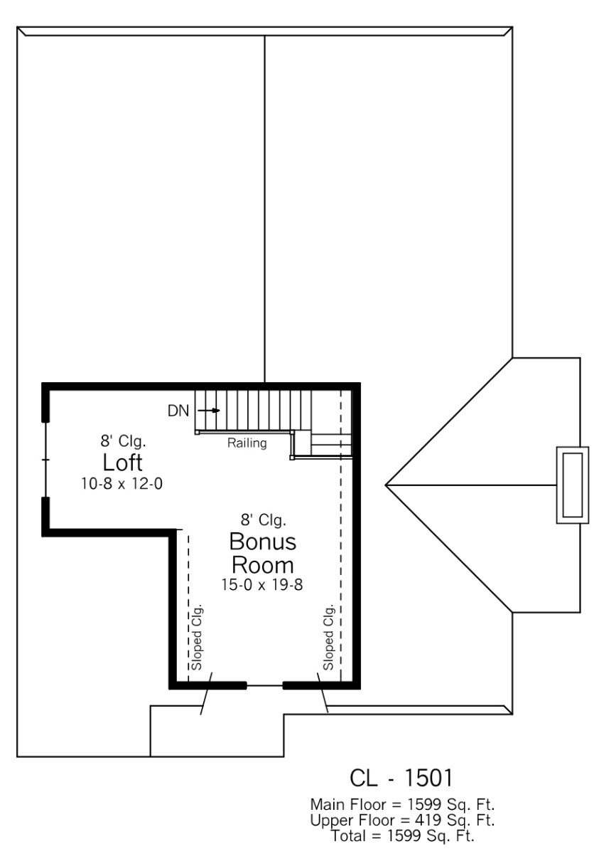 2nd Floor Plan image of Pawtucket House Plan