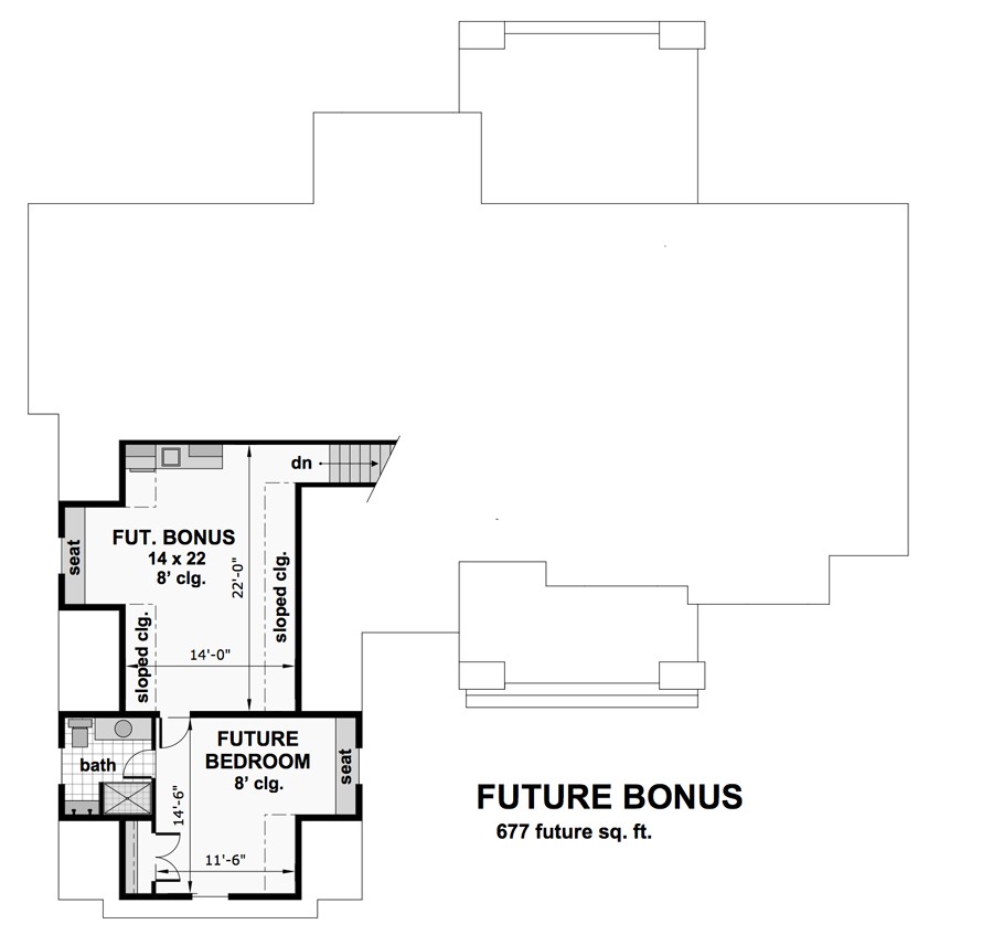 Bonus Floor Plan image of Butternut House Plan