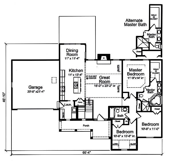 First Floor Plan image of Carlisle House Plan